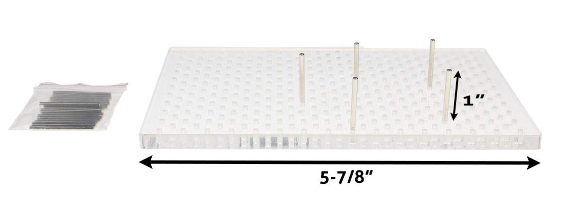 JEWEL TOOL Wire Bending Plate | 326 Holes & 25 Pins | Premium Acrylic | 6