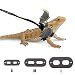 CHICKUSTORE Adjustable Bearded Dragon Harness Leash Leather, 3 Pack (Different Size S, M, L) Reptile Lizard Leash with Cool Wings for Lizard Reptiles Amphibians and Other Small Pet Animals