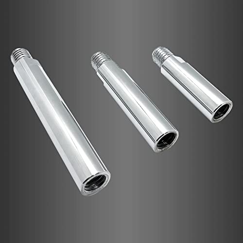 3 Pcs 5/8"-11 Thread Angle Grinder Extension Shaft, Rotary Extension Shaft Set, Angle Grinder Extension Connecting Rod, For Polisher And Angle Grinder, 3.1 Inch, 3.9 Inch, 5.5 Inch (Silver) #TOP5
