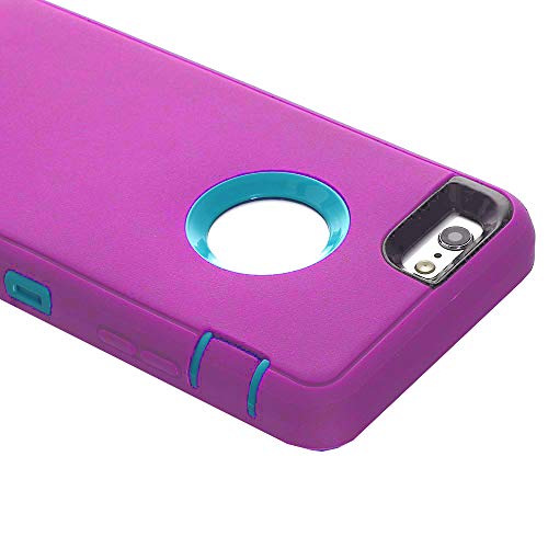 Annymall Case Compatible for iPhone 8 & iPhone 7, Heavy Duty [with Kickstand] [Built-in Screen Protector] Tough 4 in1 Rugged Shorkproof Cover (Light Purple) by Annymall - Image 5