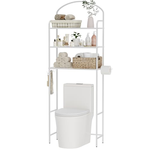 Cerlyunzan 3-Tier Over The Toilet Storage, Bathroom Organizer, Space-Saving, Above Toilet Storage...