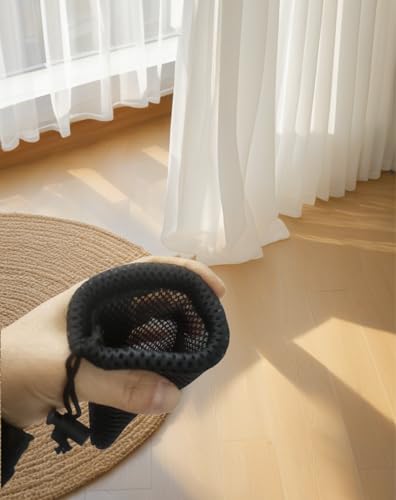 Small Mesh Bags,Black Nylon Mesh Drawstring Bags Drawstring Net Bag Small Travel Stuff 10 Pcs (13 x 9cm / 5" x 3.5")2