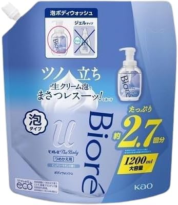 【2個まとめ買い】ビオレu ザボディ 泡タイプ ピュアリーサボンの香り つめかえ用 1200ml&times;２