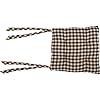 Vhc brands black check cotton 15×15 chair pad black  urban country home decor