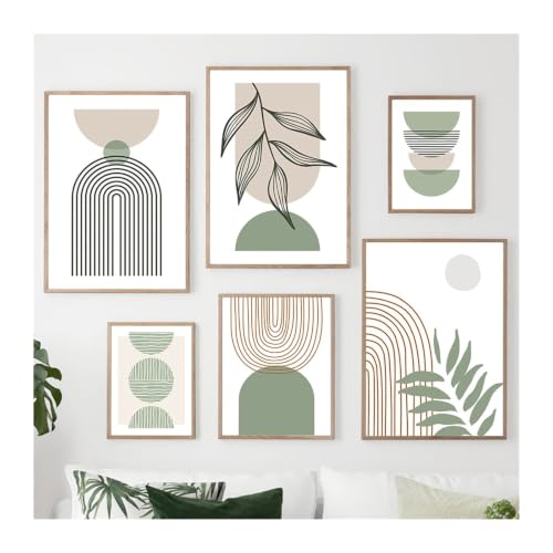 Feuilles géométriques sur toile abstraite pour moderniser sa déco