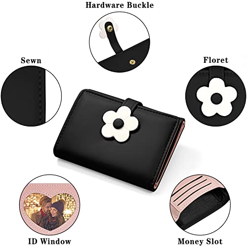 YINHEXI Wallet Women, RFID Blocking Small Compact Trifold PU Leather Card Holder Pocket Wallet Ladies Mini Purse with Coin Pocket4