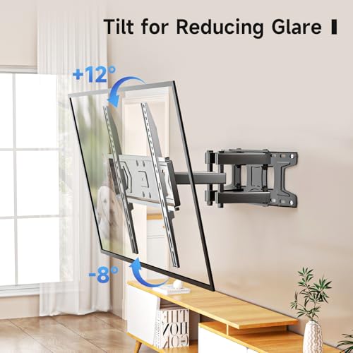 Image of Suptek 26-70 Inch Pull Out TV Bracket | Full Motion Tilt & Swivel TV Wall Mount| 45kg Heavy Duty for UK Homes | Slim 36.8cm Extension (MA001)