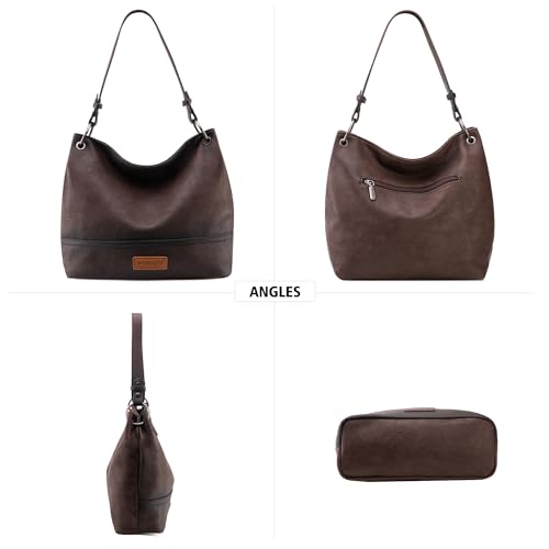 Image of Wrangler Hobo Bags for Women Vegan Leather Top Handle Shoulder Purses and Handbags
