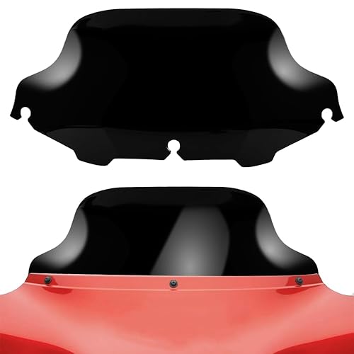 TSUNG 8" Black Wave Windshield – Wind Splitter Windscreen Fit