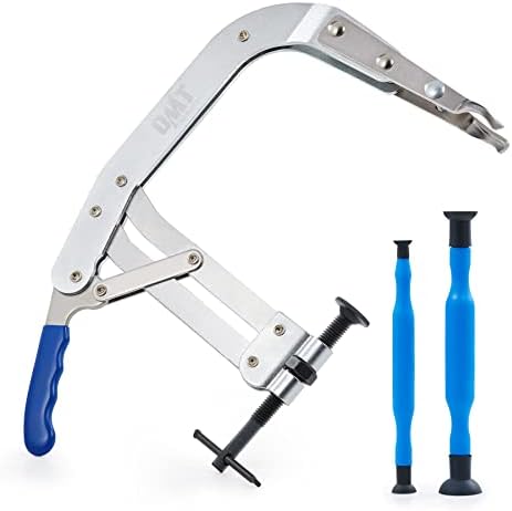 OMT Valve Spring Compressor with Wide Jaw Range of 3.5" to 8.3", Small Engine Valve Spring Compressor Tool with 2pcs Valve Lapper Set, Valve Spring Removal Tool with Valve Lapping Tool