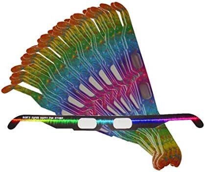 Fireworks Diffraction Glasses (50 Rainbow Spectrum Frames + 1 Exclusive Bonus Pair) - Foldable Paper/Cardboard Frames - 51 Glasses Total