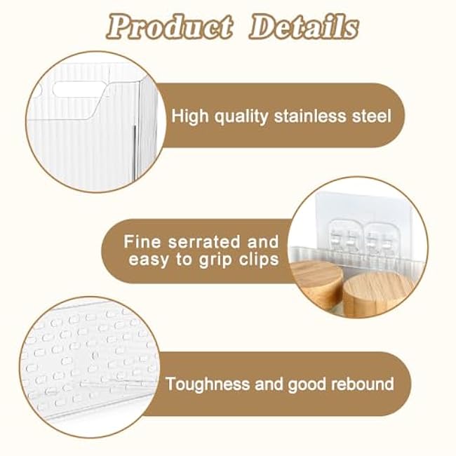 4PC Storage Organizer Bins Wall Mounted Organizer Basket, Shower Storage, Clear Plastic Makeup Organizer Adhesive Hanging Bin Floating Shelves for Bathroom/Kitchen/Pantry