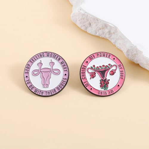 Image of Uterus Pin Medical Obgyn Pins Stethoscope Brooch Medicine Symbol Lung Brooch for Gynecologist Medical Doctors Nurse Gifts Jewelry