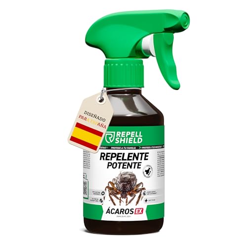 RepellShield® Spray Antiacaros - Uso Interior y Exterior - Anti Acaros Ideal para Colchones, Sofás, Almohadas y Ropa de Cama - 250ml - No Mancha - Fórmula Segura y Natural para un Hogar Sin Ácaros