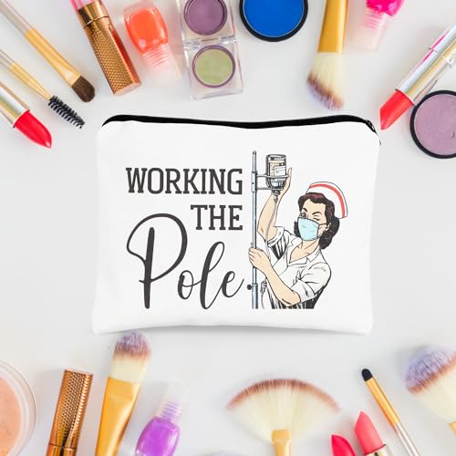 UAREHIBY Nurse Makeup Bag - Nurse Gifts, Nurse Zipper Bag Cosmetic Bag, Nursing Bags for Nurses, Nurse Accessories for Work, Nurse Gifts Bulk, Nurse Graduation Gift, Funny Appreciation Gift (Nurse A1)