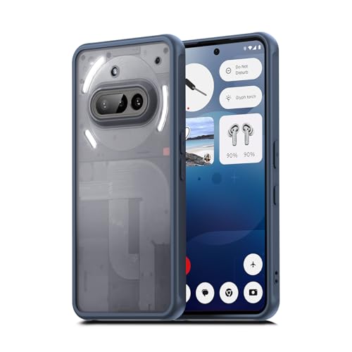 Qiinogow Case for Nothing Phone (3a),Translucent Matte Back Phone Cover ...