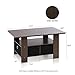 Furinno ANDREY Coffee Table, Small Modern Coffee Table with Storage and Bin Drawer, Side Table for Living Room, Bedroom, Home Office, Dark Brown