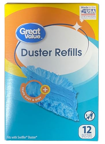 Image of Great Value Duster Refills - 12 Count, 2 Pack, 24 Count Total - Dirt, Dust & Hair Trapping Fibers