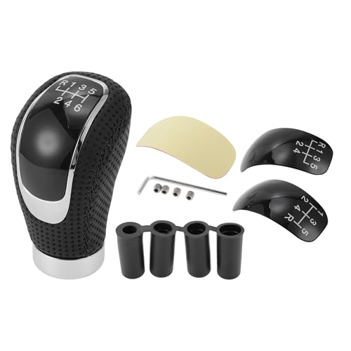 Image of TUCKBOLD 9.5cm Shift Knob Black PU Leather 6 Speed 1 Set