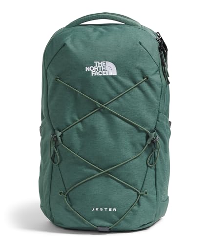 The North Face Women's Jester Everyday Laptop Backpack | Commuter Travel Bag with Laptop Sleeve, Water-Repellent Finish, Spacious Compartment, Duck Green Dark Heather, One Size