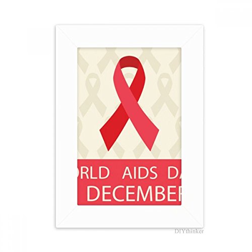 Cadre photo ruban rouge solidarité 10x15cm blanc - 2