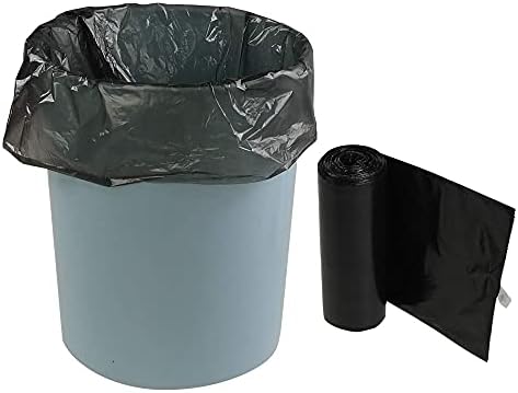 Vareone 20 Litre Plastic Bin Liners Bags, Black and White, 150 Bags/6 Rolls,F