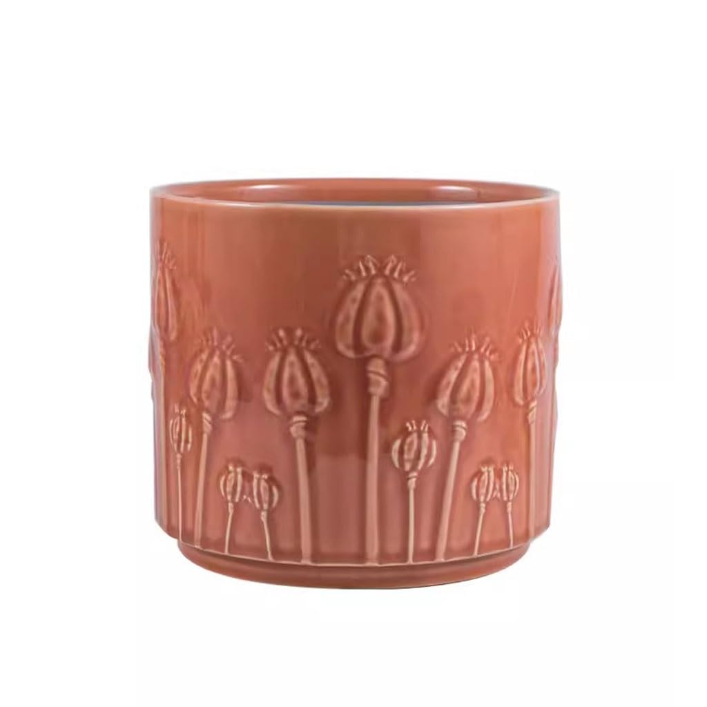 Gelasige B Flower Pots Nordic Simple Ceramic Ice Crack Relief Pattern Flower Pot Indoor Alcony Green Plant Flower Pot Flowerpot Outdoor Flower Pots(B)