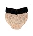 Hanky Panky Signature Lace V-kini 2-Pack, S, Black / Chai