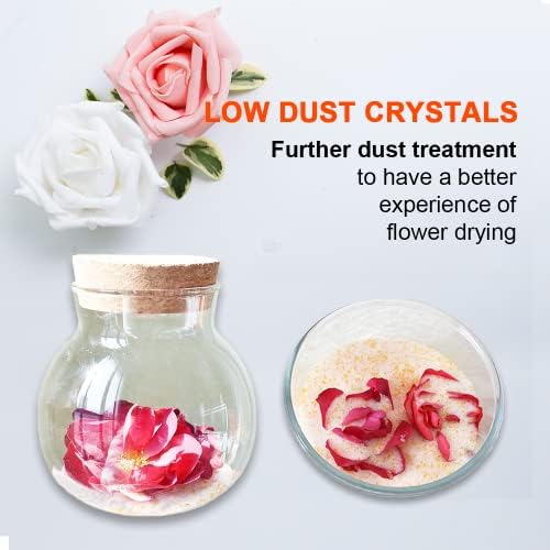 Fonday 5LBS(2.27Kg) Silica Gel Flower Drying Crystals Fine Crystals Color Indicating Reusable,Bead Size<1mm