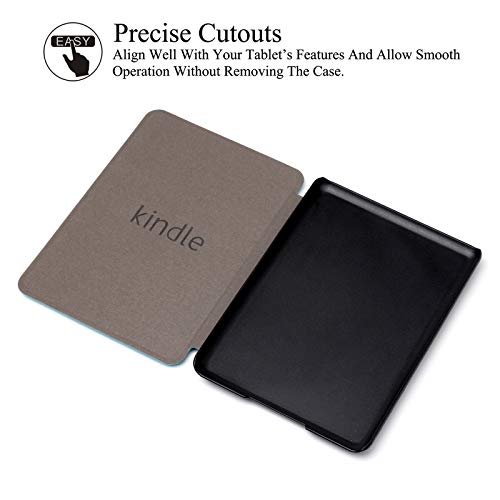 Capa + Pelicula para Novo Kindle Paperwhite (Apenas Versão à prova d’água) Função Hibernação (Roxo)