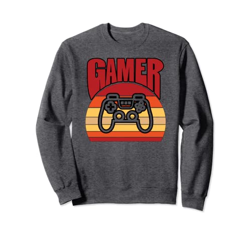 Vintage Retro Gamer Juegos De Videojuegos Niños Hombres Adolescentes Sudadera