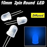 50pcs x blue 10mm Round Diffused LED Light 2pin 10mm Diffused LED (blue)