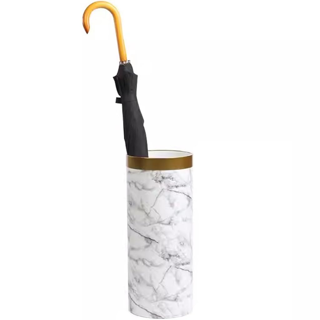 Porte-parapluie nordique imitation marbre en PVC, seau étanche pour une entrée propre