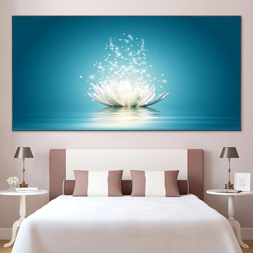 Affiche sur toile moderne fleurs en fleurs décoration salon 80x160cm