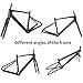 KLWEKJSD 700C Road Bike Frame 45cm 48cm 51cm 54cm Carbon Fiber Frameset with Fork Thru Axle Disc Brake Gravel Frame Internal Routing (Color : Black, Size : 45cm)