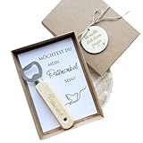 Geschenkbox Patenonkel | Flaschenöffner für den Paten | Patenonkel Fragen | Geschenkidee zur Taufe | Willst du mein Patenonkel werden? | Taufpate