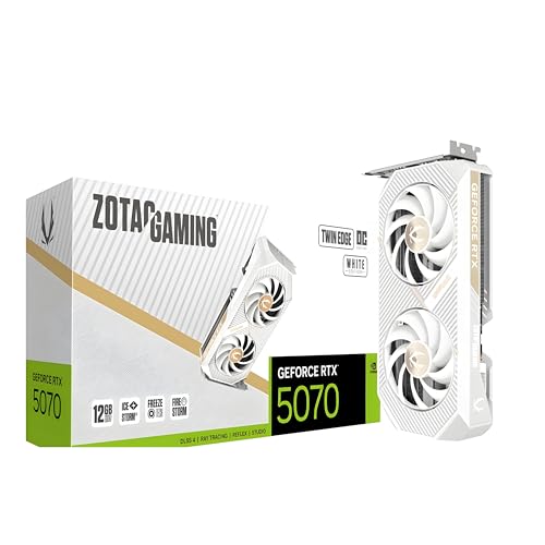 Gaming GeForce RTX 5070 Twin Edge OC - Scheda grafica - Bianco | 12 GB | DLSS 4 | GDDR7 | 192 bit | IceStorm 2.0 Advanced Cooling | ZT-B50700Q-10P