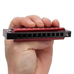Omabeta Harmonica buccal professionnel durable et agréable en Do à 10 trous pour adultes pour jouer (rouge) - Les Beatles, Paul McCartney, John Lennon, RIngo Starr, George Harrison Omabeta Harmonica buccal professionnel durable et agréable en Do à 10 trous pour adultes pour jouer (rouge) – Image 4