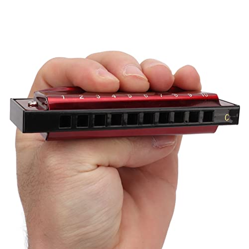 Omabeta Harmonica buccal professionnel durable et agréable en Do à 10 trous pour adultes pour jouer (rouge) - Les Beatles, Paul McCartney, John Lennon, RIngo Starr, George Harrison Omabeta Harmonica buccal professionnel durable et agréable en Do à 10 trous pour adultes pour jouer (rouge) – Image 5