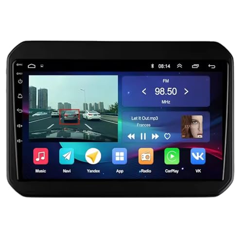 Gps-Navigering Bilstereo för Suzuki Ignis 2016-2020 Pekskärm Med Carplay Wifi Bluetooth Mirror Link, Fm, Rattkontroll, 4 Kärna 1G+16G
