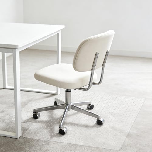 Office Chair Mat Carpet Protector: 36" x 49" Plastic Heavy Duty Computer Desk Mats with Lip for Low Flat and No Pile Carpeted Floor