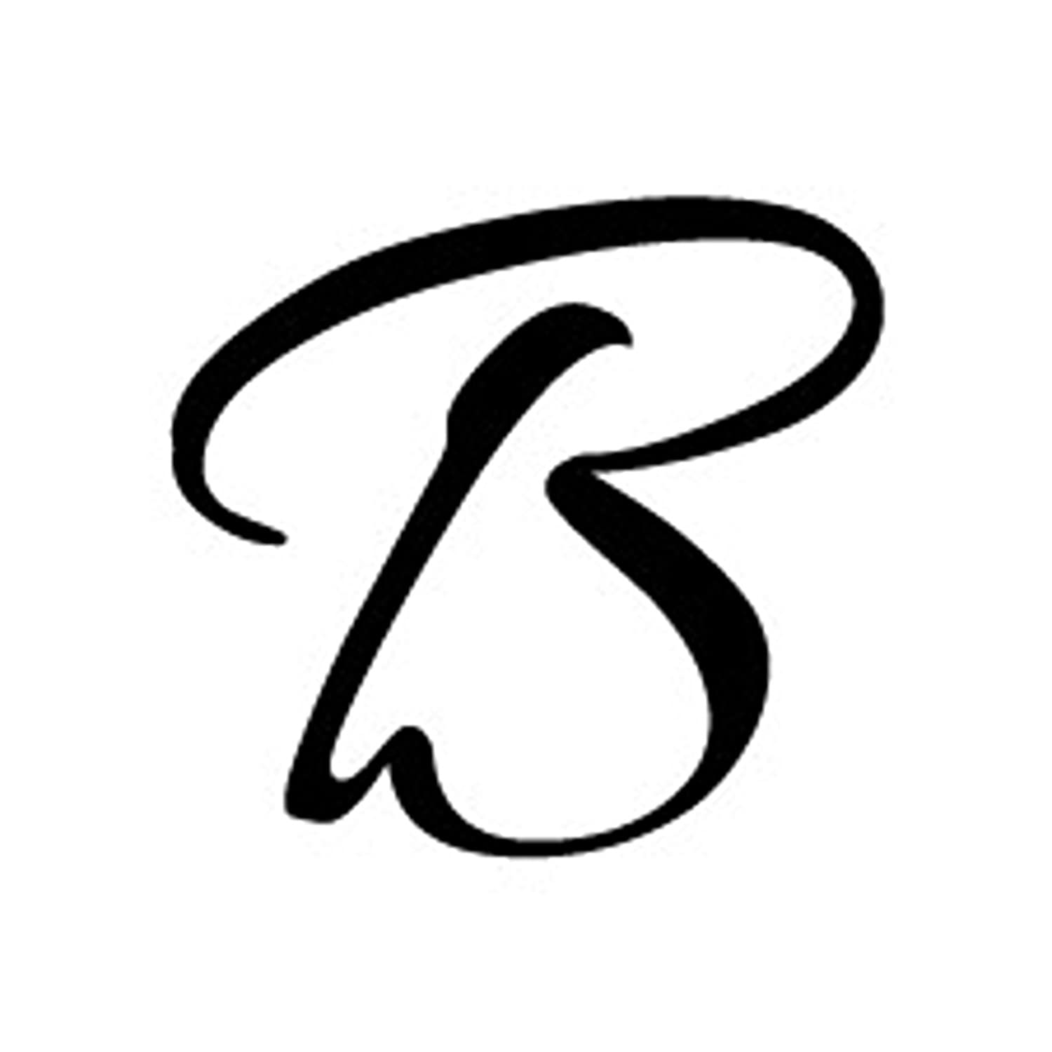 Simply Inked B Alphabet Semi Permanent Tattoo Designer Semi-Permanent Tattoo for Girls Boys Men Women waterproof Sticker Size: 2 x 1.5 inch l Black l 2g