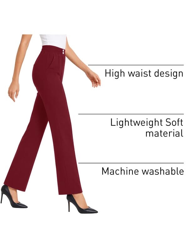 JEKAOYI Womens Stretchy Dress Pants High Waist Work Trousers Pockets - image 4
