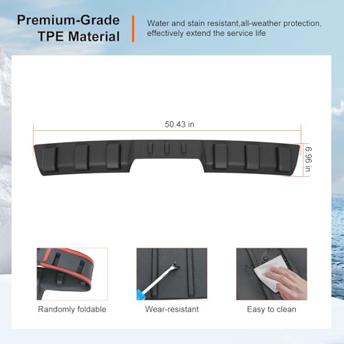 Image of powoq Rear Roof Protector Compatible with 2009-2014 Ford F150 Truck Cab Roof Protector Replacement for 2009-2014 Ford F-150 Accessories