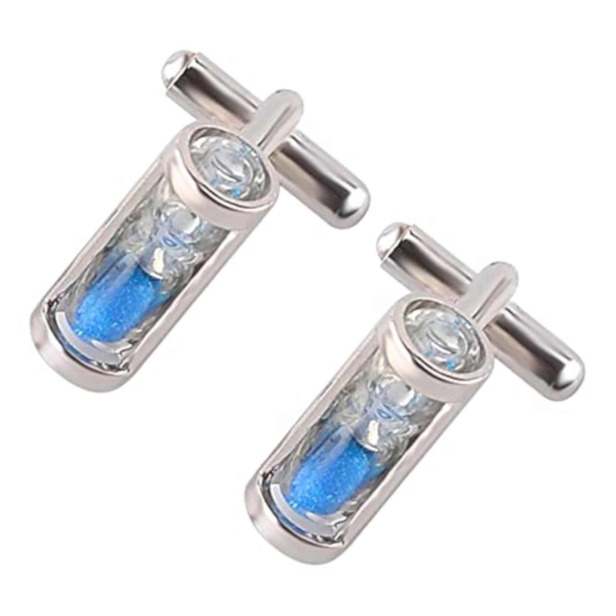 6 Pcs Hourglass Cuff Links for Weddings