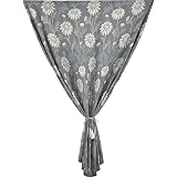 XISUNYA Anywhere Portable Blackout Curtain, Floral Door Window Curtains, Daisy Petals Gardening Summer Gardening Print Bedroom Blackout Curtains,47W x54L Inch, for Bathroom Living Room Bedroom