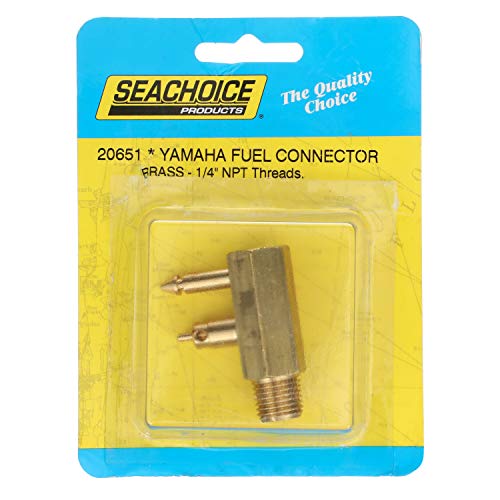Seachoice 20651 Deluxe Fuel Connector Tank Fitting for Yamaha/Mercury/Mariner, Male, 1/4-Inch NPT,Gold by SEACHOICE - Used condition - Image 4