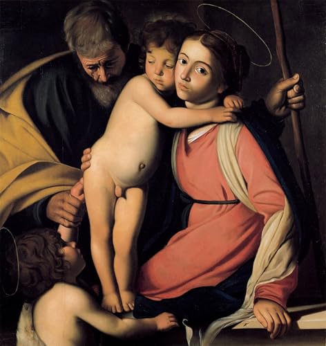 Peinture moderne Caravaggio la Sainte Famille décoration murale
