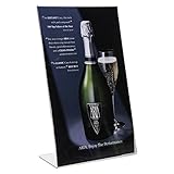 Clear-Ad - LHA-8514 - Acrylic Slanted Sign Holder 8.5 x 14 - Plexiglass Table Menu Card Display Stan