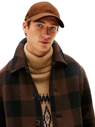 Image of Tommy Hilfiger Men's Tommy Hilfiger Hats for Men | Corduroy Logo Adjustable Baseball Cap